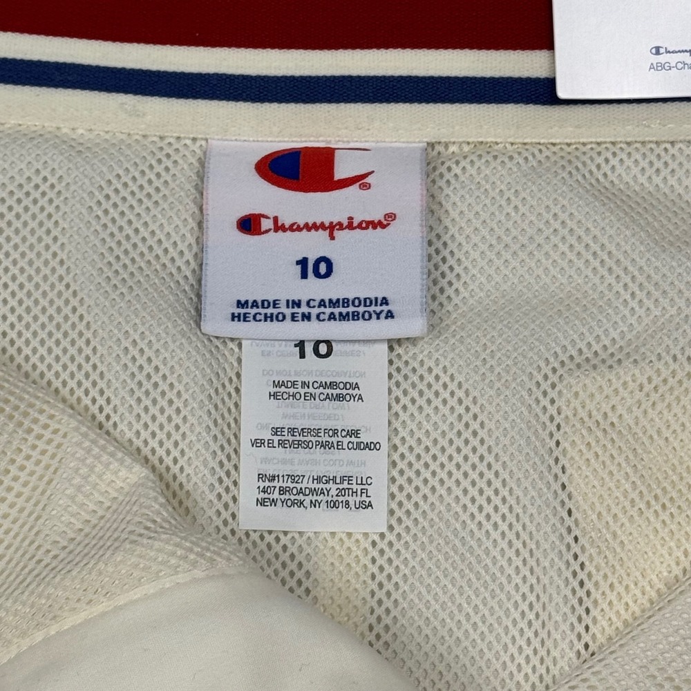 Champion Campus Skirt Womens 10 Unbleached Cotton Cream Mini Mesh Lined New - Picture 5 of 8